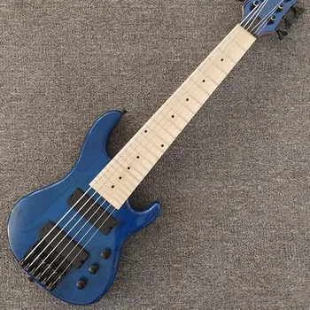 

2020 Newest Mini 6 strings ukelele bass guitar, transparent blue electric guitar,black hardware,Maple Fingerboard,free shipping