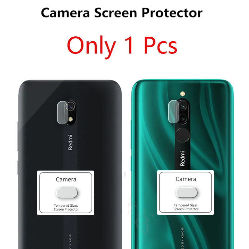 1Pcs lens 2-в-1 Камера Стекло+ Экран закаленное Стекло для Xiaomi Redmi 8A 8 Экран протектор объектива Стекло для Redmi 8 8A защитный Стекло - Цвет: 1Pcs lens