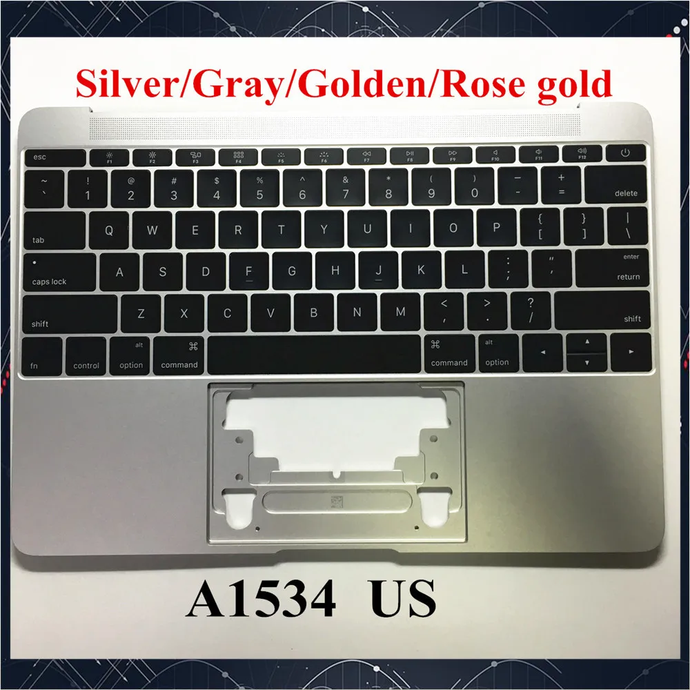 Оригинальная клавиатура для Macbook 12 дюймов A1534 с подсветкой верхним корпусом серая