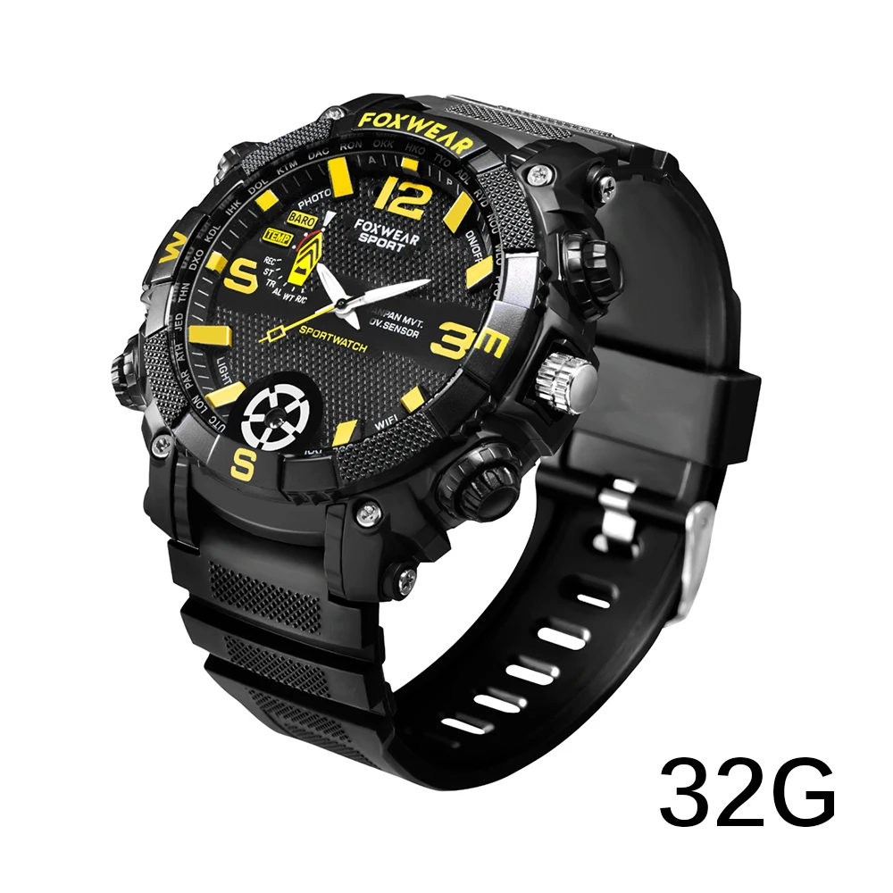 

2019 Fox 9 Smart Wifi Camera Watch HD 720P Video Recording P2P Remote Wifi Sport Motion Detection App Control IPX7 Led Lighting