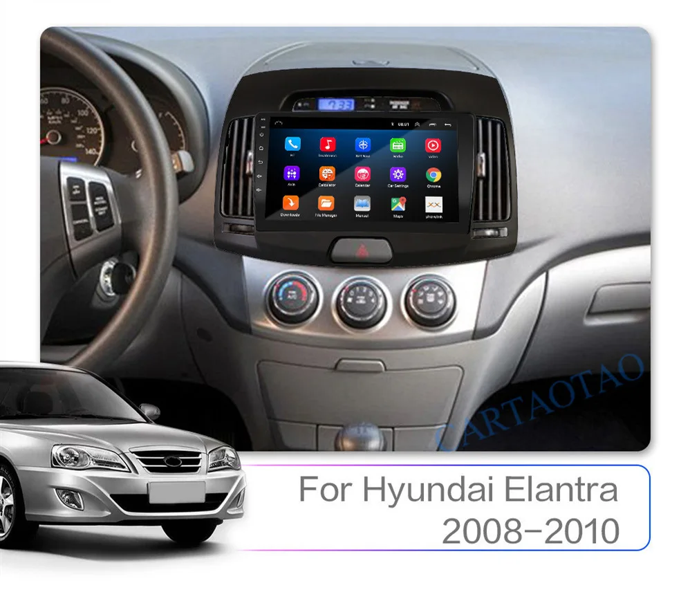 2 Din 9 дюймов для hyundai Elantra 2.5D HD 2008-2010 автомобильный Радио Мультимедиа Видео плеер навигация gps Android 8,1 автомобильная навигация