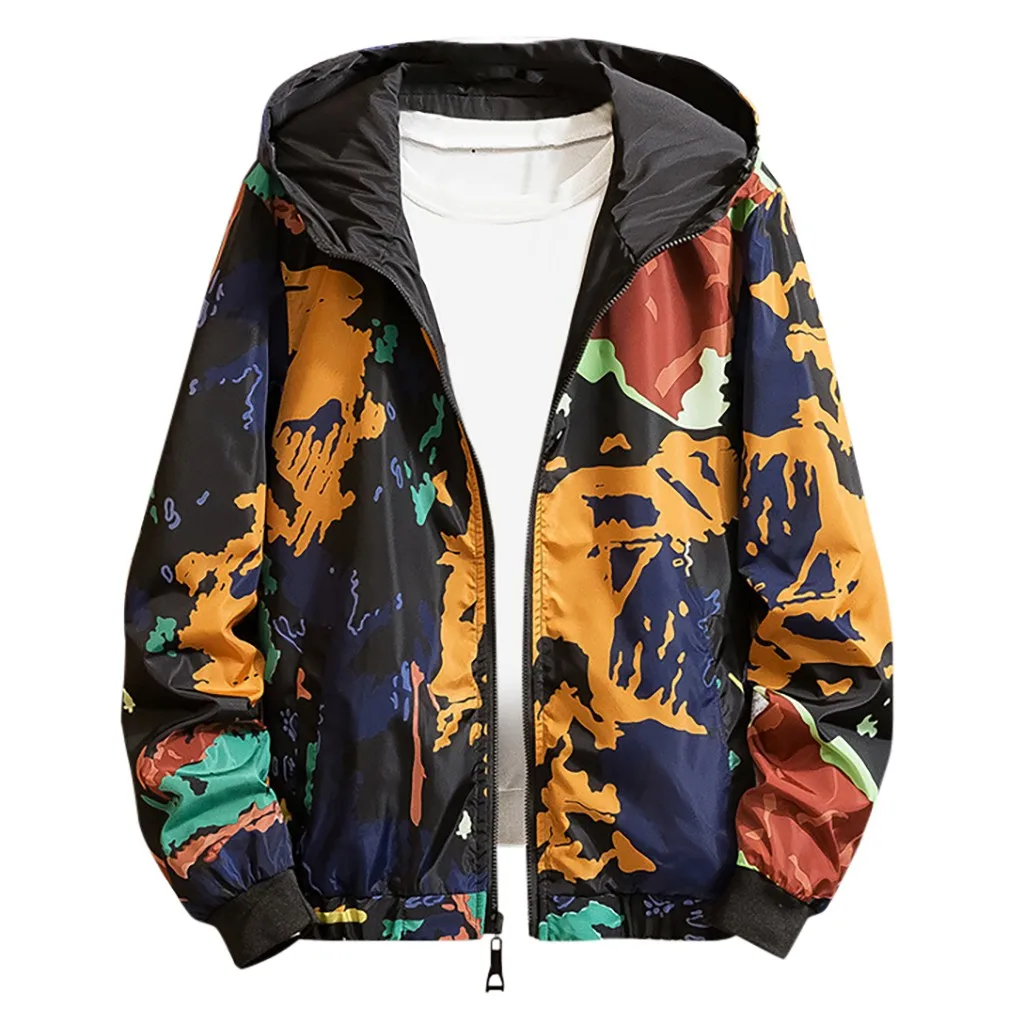 SAGACE многофункциональная мужская повседневная Двусторонняя куртка с капюшоном и