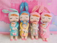 Metoo bonecas de pelúcia, bonecas metoo, animais de pelúcia, conjunto de 2 peças, brinquedos para crianças, meninas, kawaii, bebê, pelúcia, desenho animado angela coelho(China)
