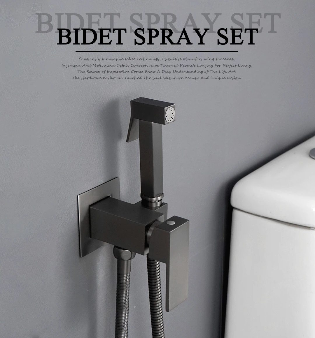 Description Picture 2 of itemBlack Gold Hot and Cold Mixer Bidet Spray Handheld Bathroom Toilet Shower Shattaf Portable Toilet Sprayer Jet with Tap Faucet