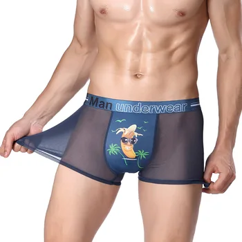 

Underwear, men's underwear,Banana pattern sexy underwear, transparent gauze, underwear, tight sexy underwear.