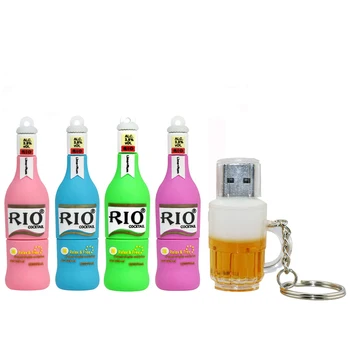 

Fashion USB Creative Beer Mug USB 2.0 USB Flash Drive Pendrive 4GB 8GB 16GB 32GB 64GB Colourful Cocktail Memory Stick Gift