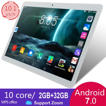 

KIVBWY 10.1 inch tablet PC 2+32GB ROM 1280*800 IPSl SIM Card 4G LTE FDD Wifi Android 7.0 tablet 10.1