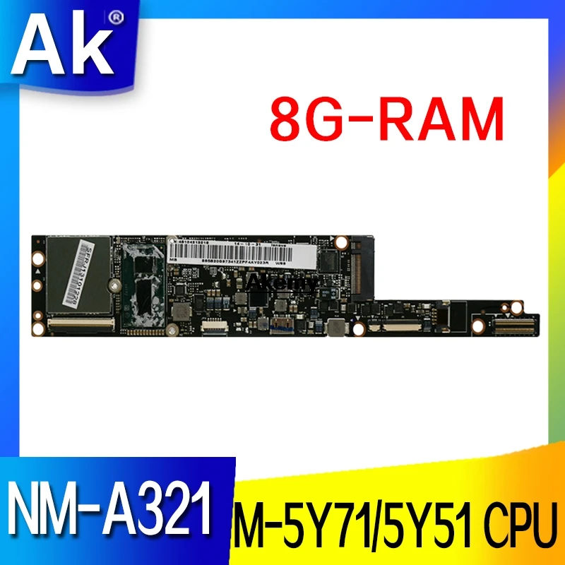 AIUU2 NM-A321 Laptop motherboard for Lenovo YOGA3 Pro 13 Test original mainboard 8G-RAM M-5Y71/5Y51 CPU