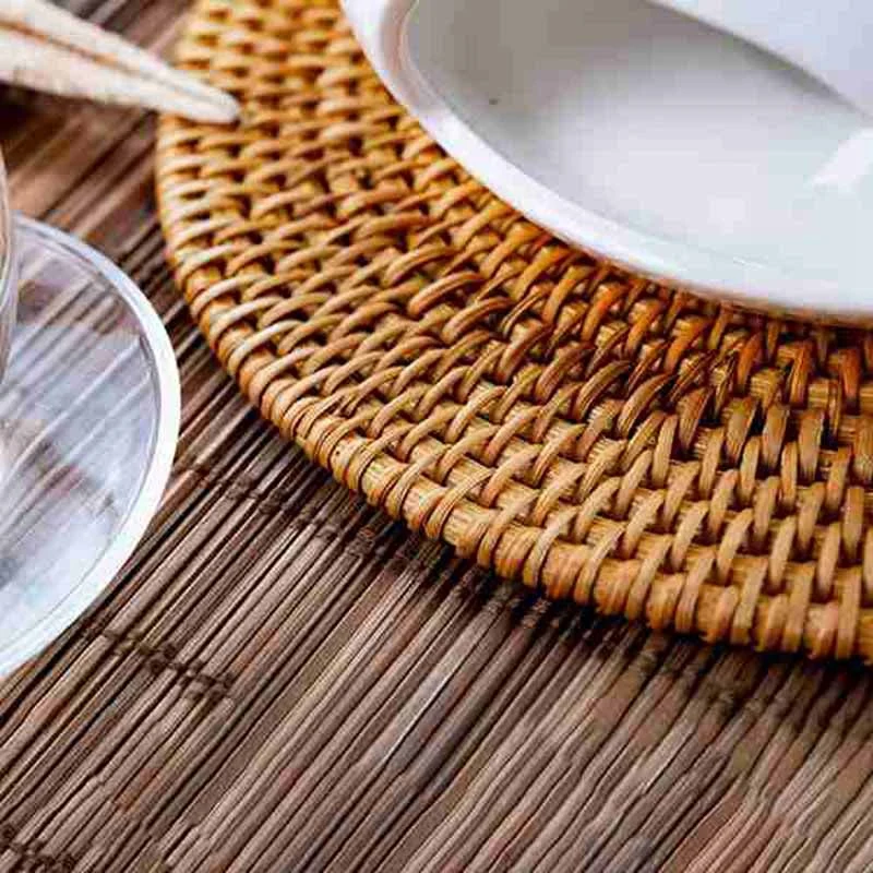 Details about   4 Pcs Rattan Trivets for Hot Dishes-Insulated Hot Pads Durable Pot Holder for