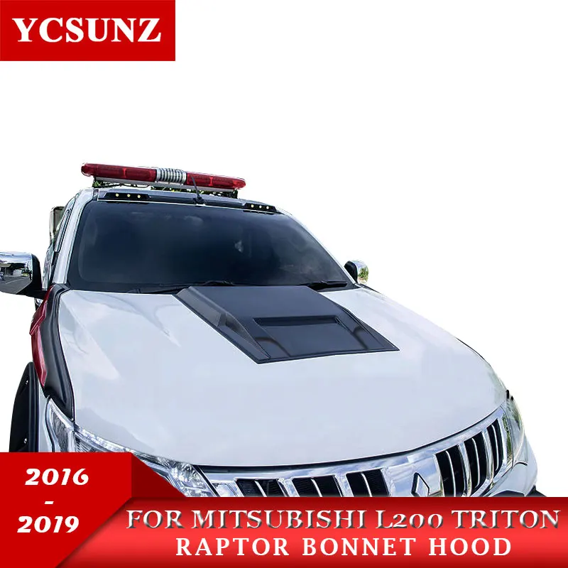 

2016-2019 Black Bonnet scoops For Mitsubishi L200 Triton 2016-2019 Parts For Mitsubishi Accessories 2016 2017 2018 2019 YCSUNZ