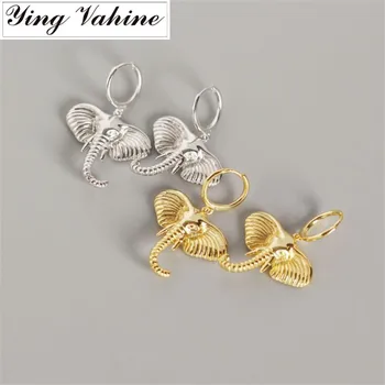 

ying Vahine 100% 925 Sterling Silver Animal Elephant Pendant Drop Earrings for Women