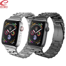 Ремешок EIMO для Apple Watch 4 iwatch, ремешок 42 мм, 44 мм, 38 мм, 40 мм, часы correa, браслет из нержавеющей стали, аксессуары для часов