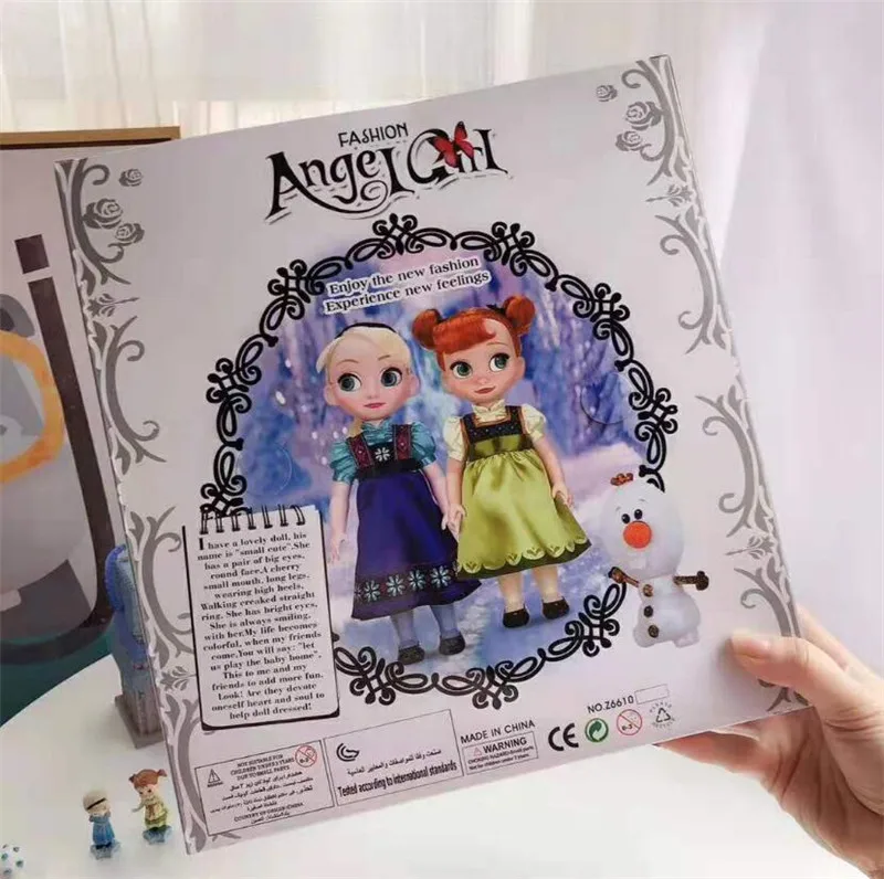 2pcs/set 25cm Princess Doll Anna Elsa Dolls Toy For Girls Children's Birthday Gifts