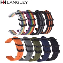 Универсальный ремешок для часов 18/20 мм/22 мм/24 мм Размеры мягкие спортивные военные часы, Стиль ремешок для наручных часов плетеные нейлоновые НАТО часы браслет с металлической пряжкой