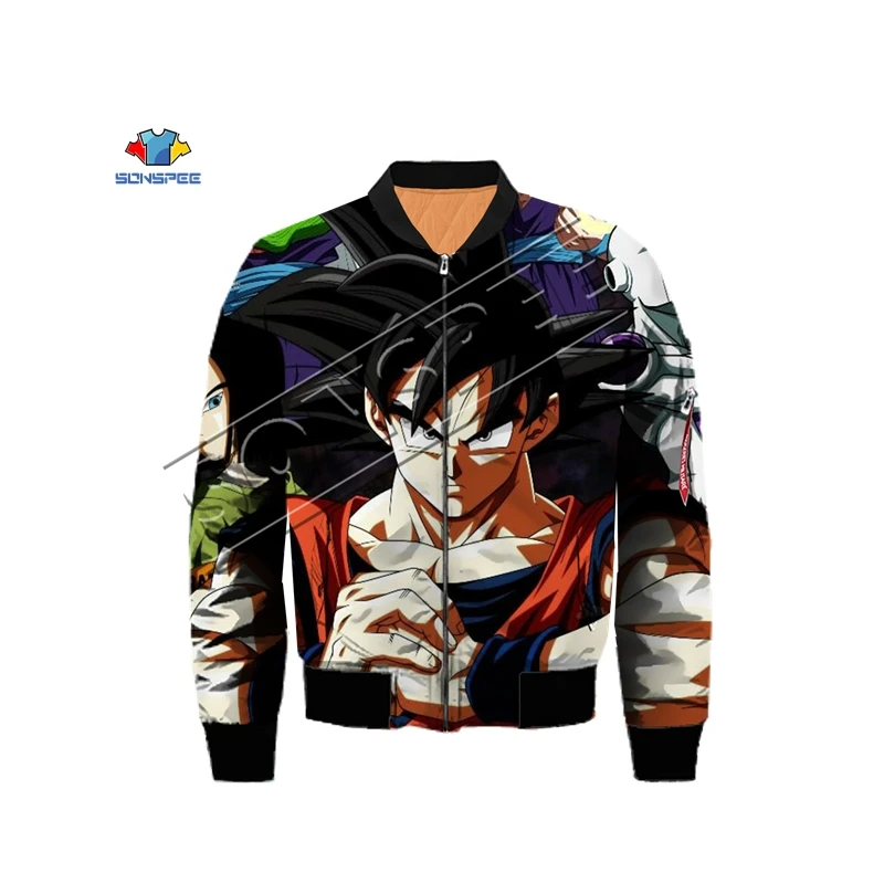 28 3D печать Dragon Ball Летающая куртка, Мужская зимняя теплая куртка-Авиатор, мотоциклетная куртка, бейсбольная куртка, хоккейная куртка - Цвет: 28