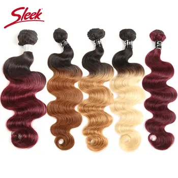 Sleek T1B/613 Blonde Bundles Brazilian Hair Body Wave 100% Human Hair Extension 1 Pc Remy Hair 10 To 30 inches 1