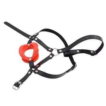 Couples Fun Blowjob Mouth Plug Leather Lips O-ring Open Mouth Gag Alternative Bondage Sex toys Slave for Couples Sexy Product 4
