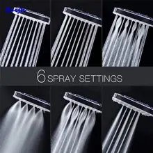 New Design Shower Head 6-Modes Square Hand-held Shower Booster Pipe Holder Shower Set Bathroom Accessories High-quality 2022