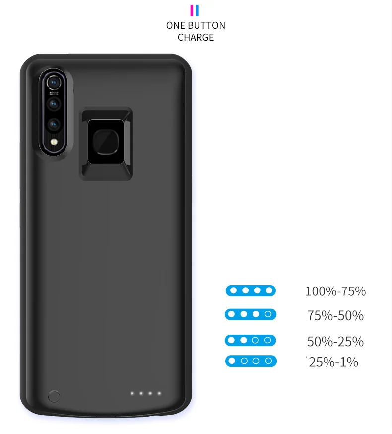 Ударопрочный Тонкий чехол-аккумулятор для VIVO Z5x Power Bank Charing чехол s силиконовая