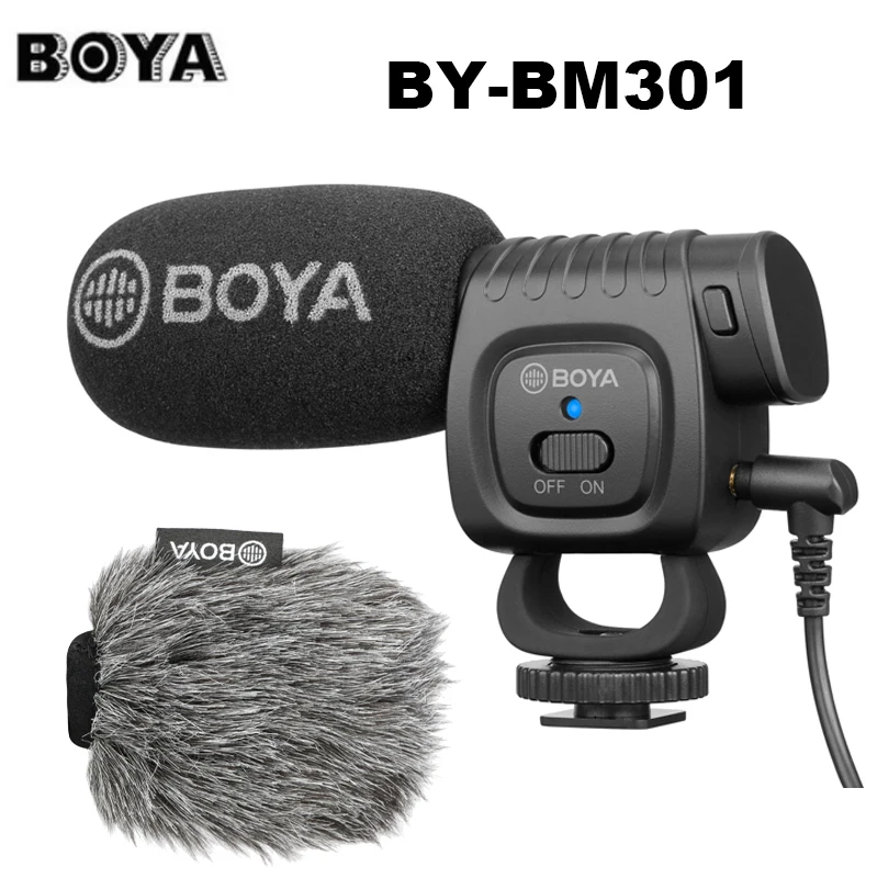 

BOYA BY-BM3011 Recording Microphone 3.5MM Jack Condenser Microphone for Vlog On Canon Nikon DSLR Cameras Smartphones