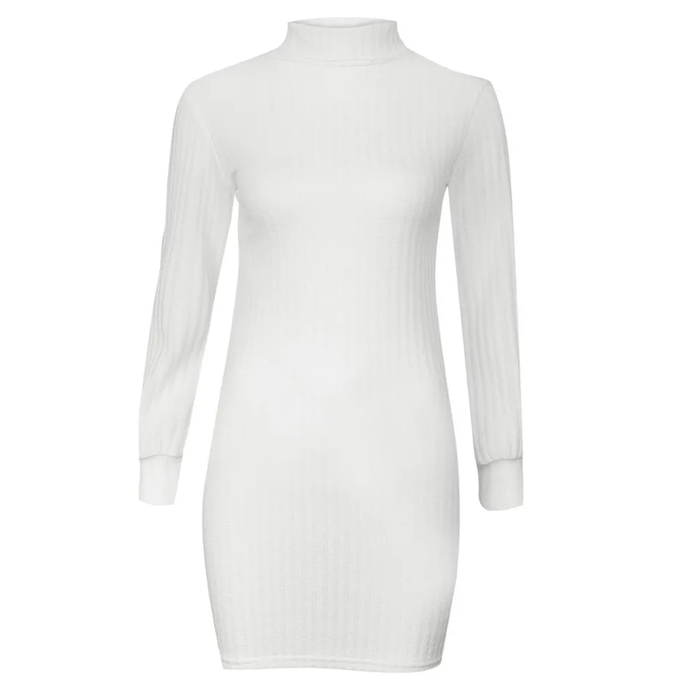 Элегантное трикотажное платье-свитер миди для женщин, большие размеры, Осень-зима, вечернее платье, vestidos, черные, белые облегающие платья# GM