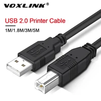 VOXLINK-Cable de impresión B USB 2,0 tipo A macho, Cable de impresora de 1m/1,8 m /3m /5m para cámara Epson, HP, Canon, impresora usb