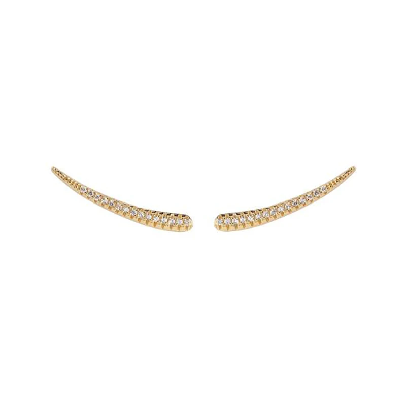 2021 gold-plated Ear Jackets Climbers Clip Earrings For Women CZ Zircon Stud Earring Earcuffs Men Jewelry Wholesale