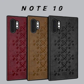 

Note 10+ Case PU Leather Vpower Luxury Cover For Samsung Galaxy Note 10 Plus Case Leather Business Back Cover