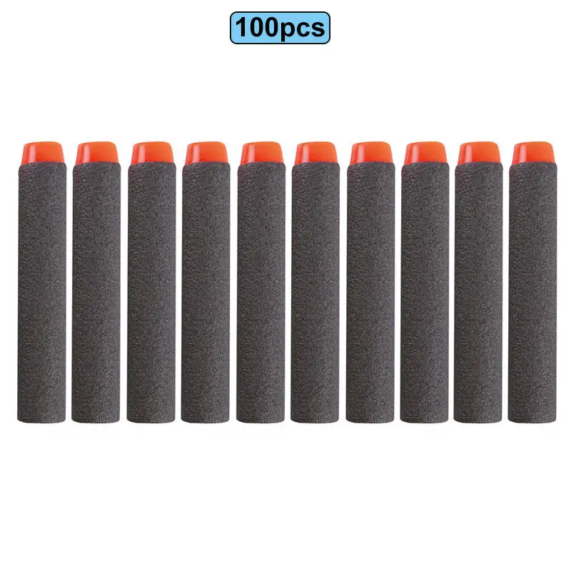 100pcs Black 100 шт для пуль Nerf EVA Мягкая полая головка 7,2 см заправка пули дротики для Nerf аксессуары для игрушечного пистолета для Nerf бластеров - Цвет: 100pcs Black