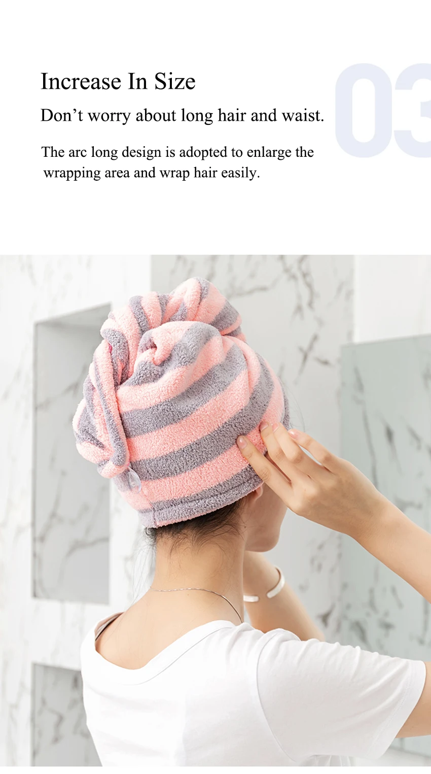 Супер Абсорбирующая быстросохнущая шапочка для волос, шапочка для душа s для дома, ванной, ребенка, женщины, микрофибра, утолщенная сухая шапочка для волос с кнопкой