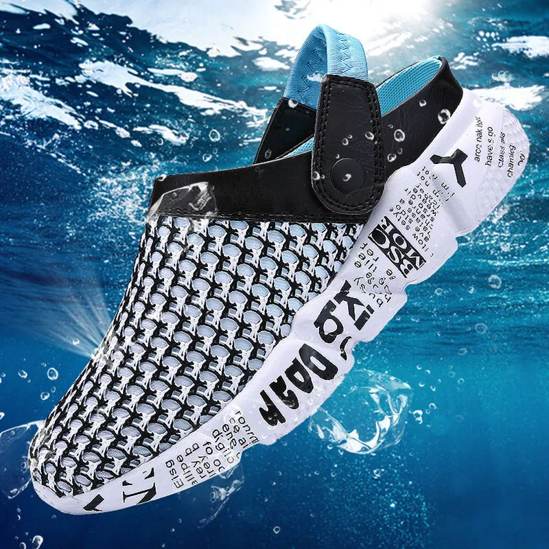 

2019 New Fashion Men's Summer Breathable Hollow Mesh Shoes Sandals Dual-use for Outdoor Sports C55