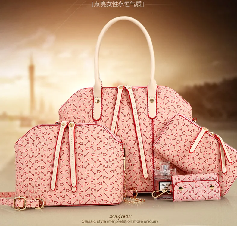 

2018 New Style Europe And America Fashion Elegant Arrowhead Pattern Four-piece Set WOMEN'S Bag Extra-value Hot Selling Handbag