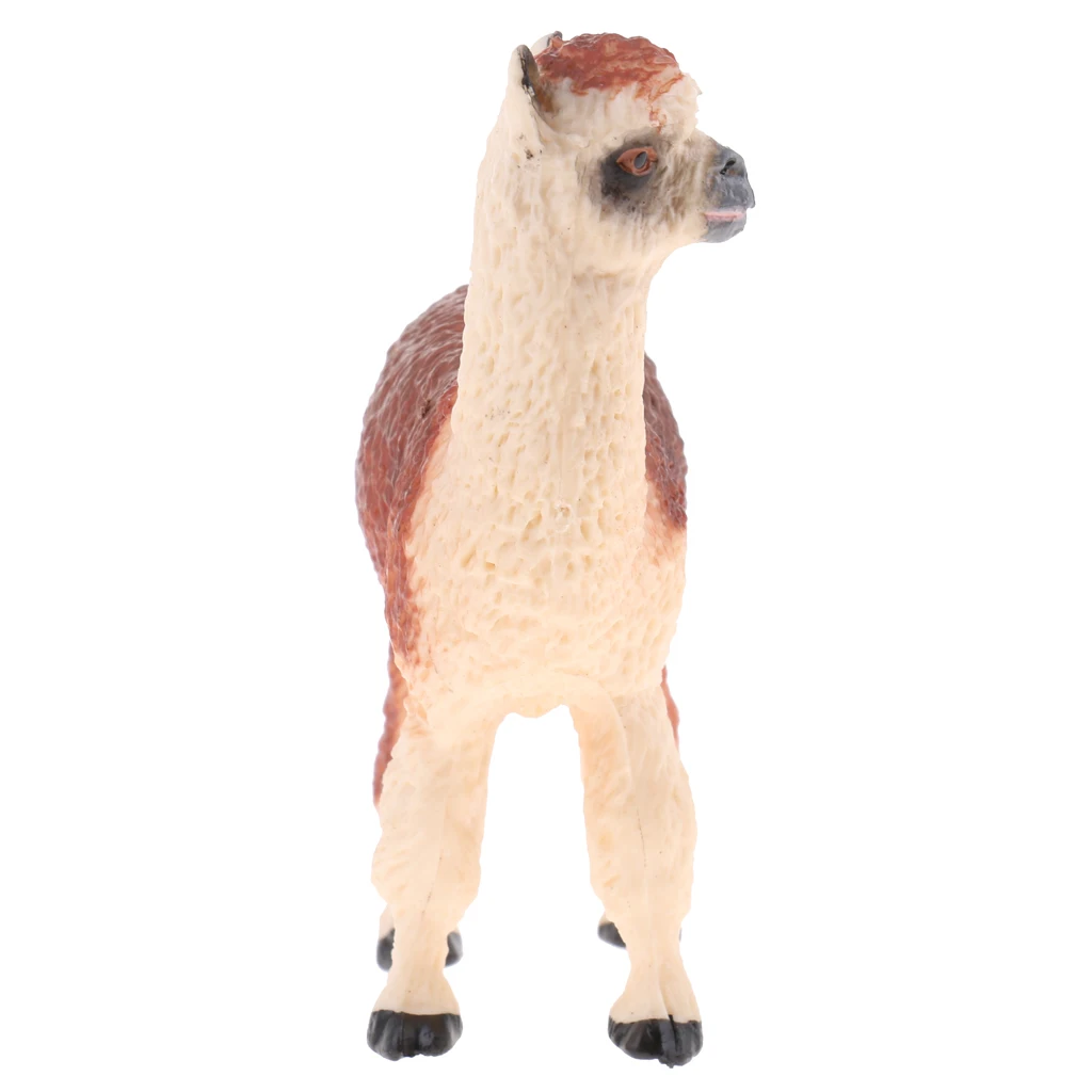 Lifelike Simulation Jungle Widlife Alpaca Animals Model Figurine Kids Action Figure Science Nature Toys Home Decoration Props
