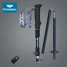 2 шт. Pioneer походные треккинговые палки карбоновые Алюминиевые Складные портативные тростники Регулируемые 5 секций скандинавские трости походные палки