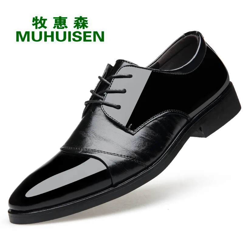 

Pastoral Sen 2019 Autumn MEN'S SHOES Pointed Toe Patent Leather Business Formal Wear MEN'S Leather Shoes 9712
