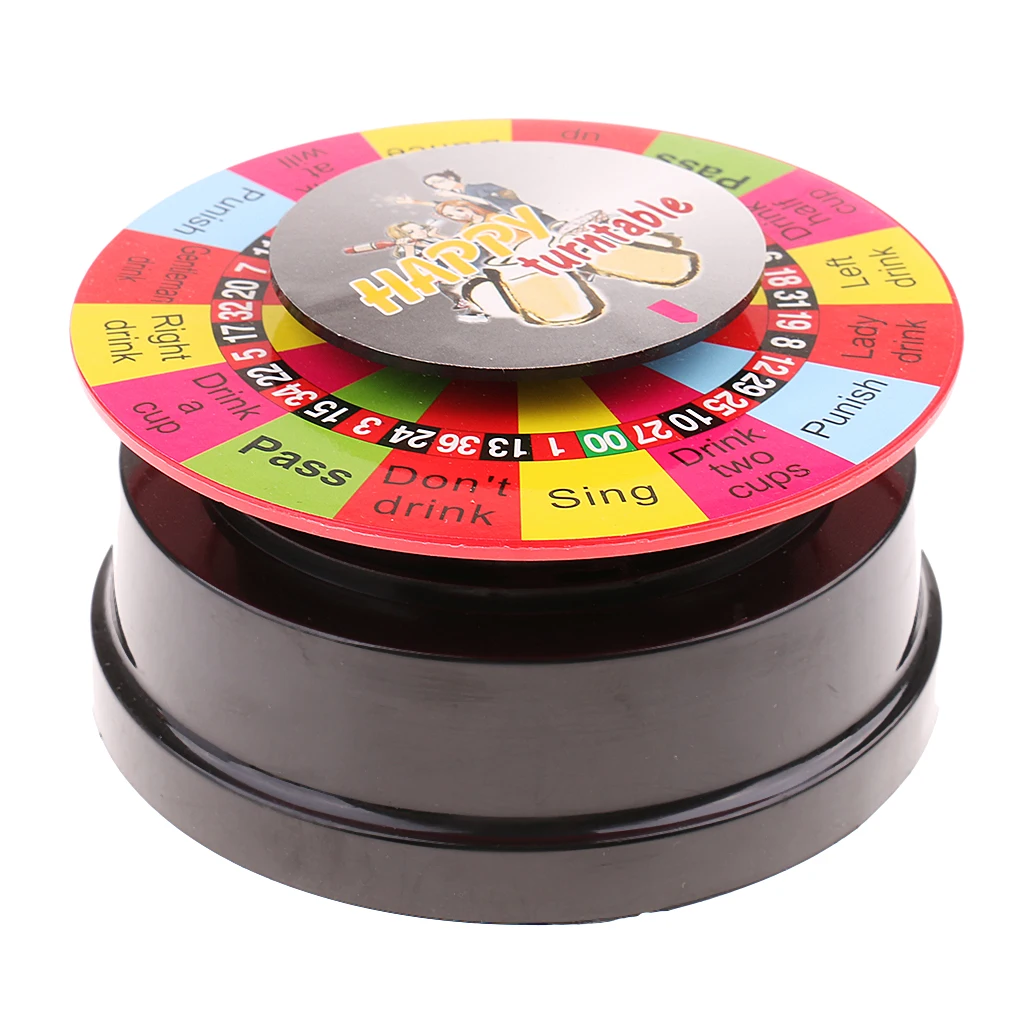 Electric Turntable Roulette Drinking Game Wheel for Bar KTV Friends Party Board Game Accessories