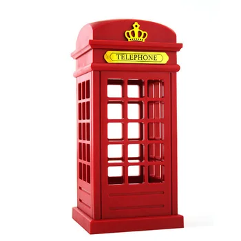 

Hot Sale Adjustable Retro London Telephone Booth Night Light USB Battery Dual-Use LED Bedside Table Lamp A296
