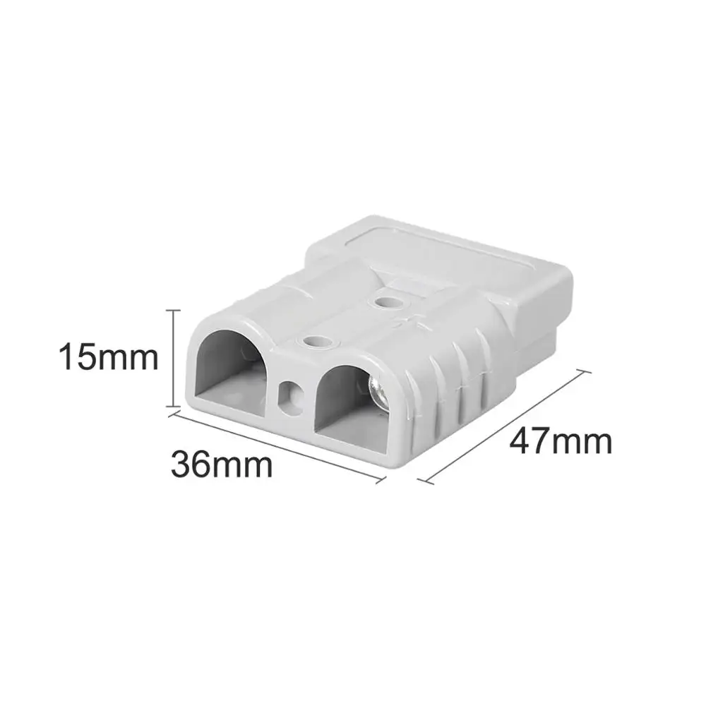 Justech 10 шт. для Anderson стиль штепсельные Разъемы 50A 600 в 6AWG посеребренные Твердые медные клеммы AC/DC электроинструмент