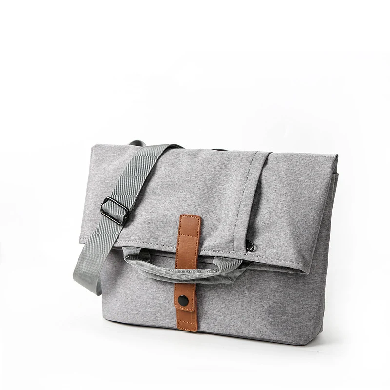 light grey Новая мужская сумка нейлоновая сумка на плечо Водонепроницаемая Наплечная Сумка мужская деловая сумка Складная Большая емкость Мужская сумка через плечо серый - Цвет: light grey