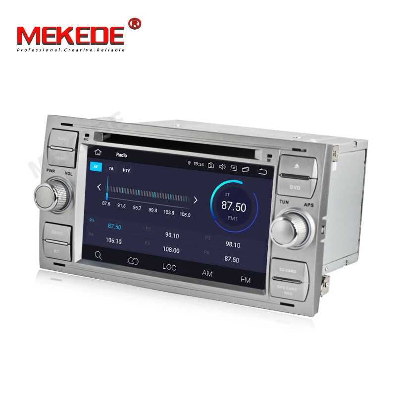 Top MEKEDE IPS DSP car media player for Ford Fiesta Focus C-max Galaxy Mondeo Transit with Andorid 9.0 4G RAM 64G ROM 1