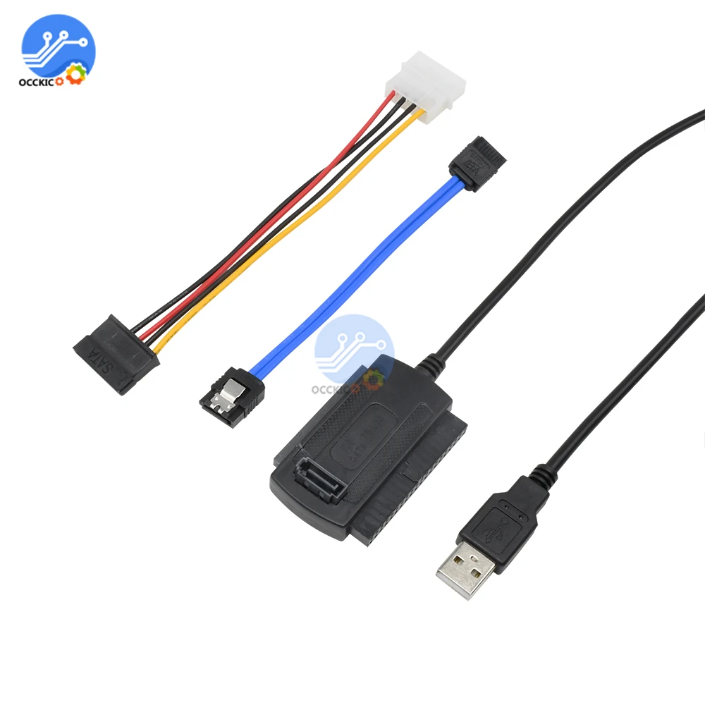 Sata Pata Ide To Usb 2.0 Adapter Date Cable For 2.5/3.5 Hard Disk Drive