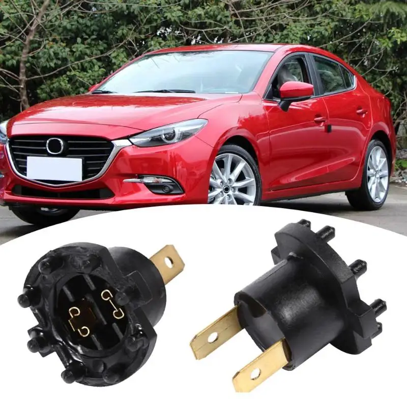 2 шт. гнездо для фары лампа противотуманных фар держатель для Mazda 3/5/323 Kawasaki ER6-F Пластик и металлические материалы черный внешний вид