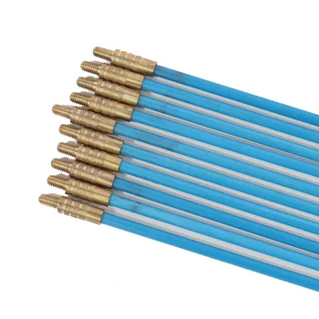 

10pcs Fiberglass Wire Cable Electrical Push Puller Rodder Fish Tape Kit 4mm 1 Meter JA55