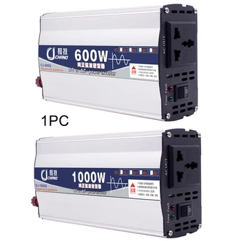 

Hot 600W 1000W Supply Power Inverter 12V 24V To 220V Home Use Surge Protection Transformer Pure Sine Wave Portable Practical Car