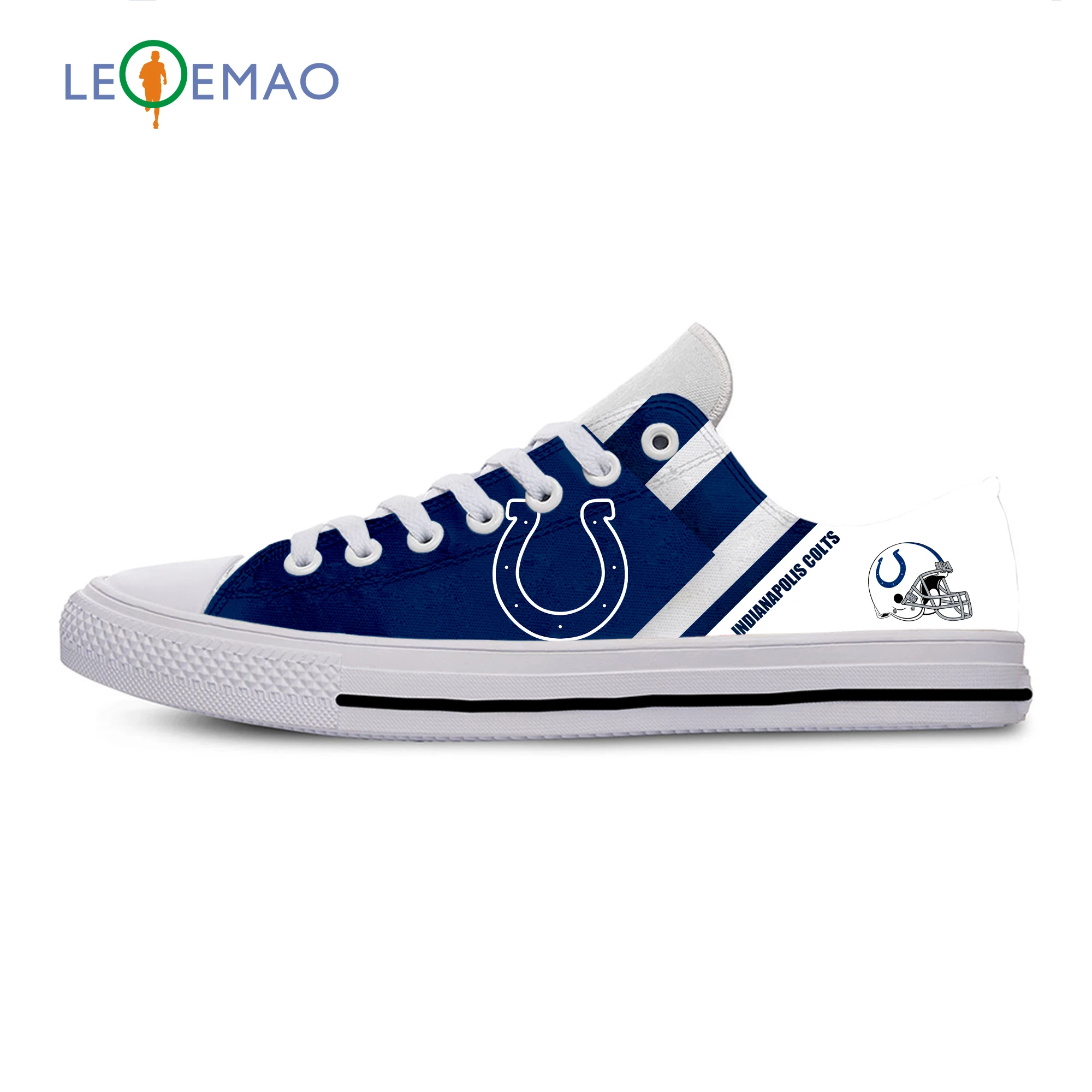 2019 Fashion Cool Men Customized Colts Printed Sneakers Funny Lightweight Indianapolis Football Fans Shoes