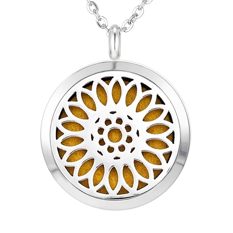376 Essential Oil Diffuser Locket Pendant Necklace