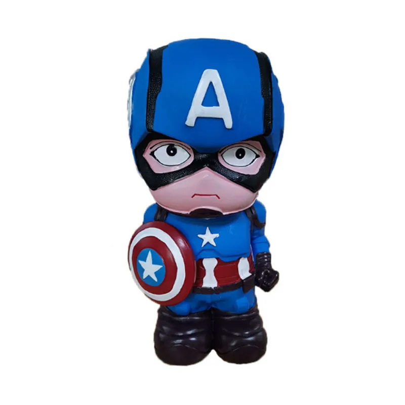 Мстители Капитан Америка Человек-паук Копилка креативная Детская Рождественский подарок на день рождения фигурки супергероев модель домашний декор