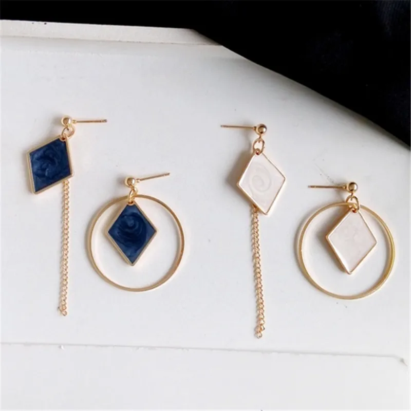 Новые модные женские серьги с кисточками Необычные геометрические Круглые Женские серьги шпильки геометрической формы серьги