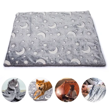 

Luminous Dog Bed Mat Flannel Cotton Winter Dog Cat Bed Mat Soft Blanket Warm Sleeping Cushion Mattress Wearable Pet Supplies