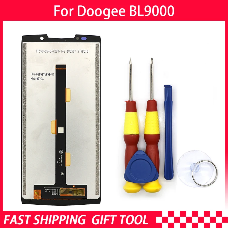 

New original Touch Screen LCD Display LCD Screen For DOOGEE BL9000 Replacement Parts + Disassemble Tool+3M Adhesive